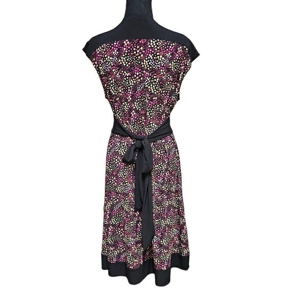 Cato Black Polka Dot Lightweight Summer Dress. Fit and Flare. Size L - Picture 3 of 5